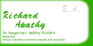 richard apathy business card